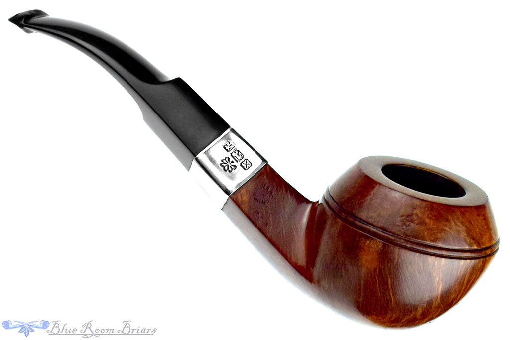 Blue Room Briar is proud to present this Shamrock (Peterson) 30S Bent Bulldog with Nickel and P-Lip Estate Pipe