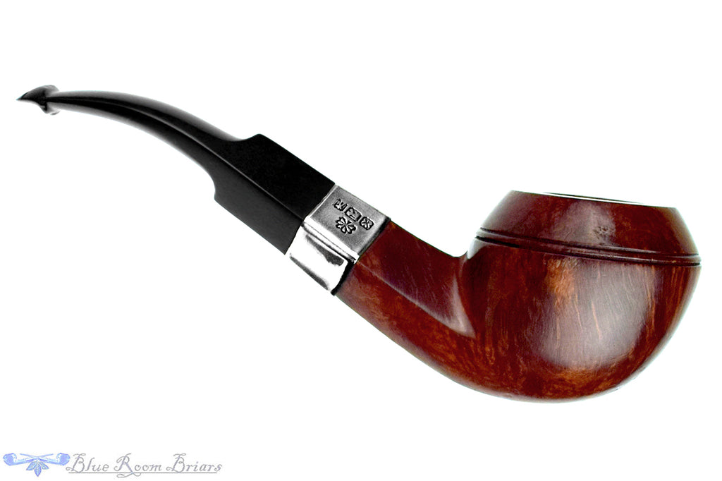 Blue Room Briar is proud to present this Shamrock (Peterson) 30S Bent Bulldog with Nickel and P-Lip Estate Pipe