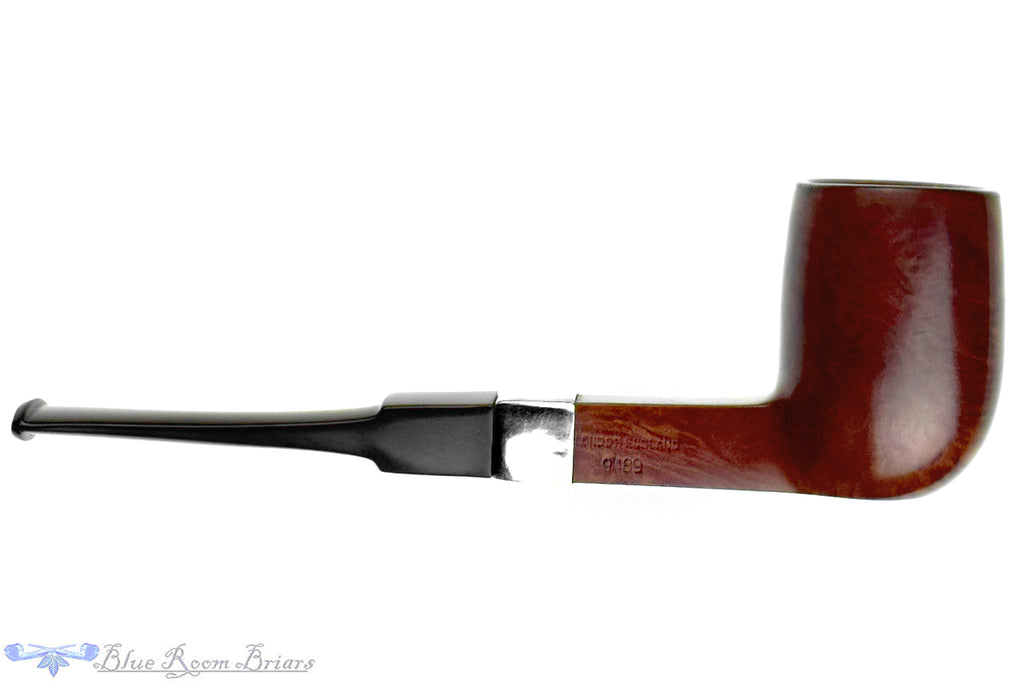 Blue Room Briars is proud to present this GBD Century 9489 (Pre-Cadogan) Square Shank Billiard Sitter with Silver Estate Pipe with Replacement Stem