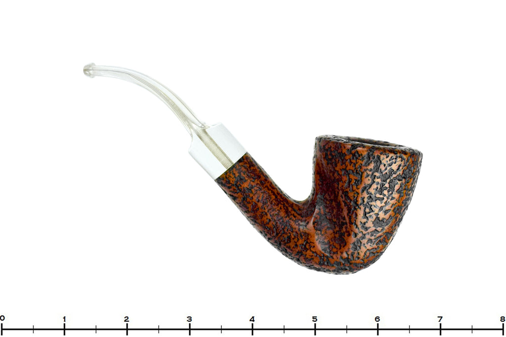 Italian Sherlock 740 1/2 Bent Sandblasted Dublin with Clear Stem Estate Pipe