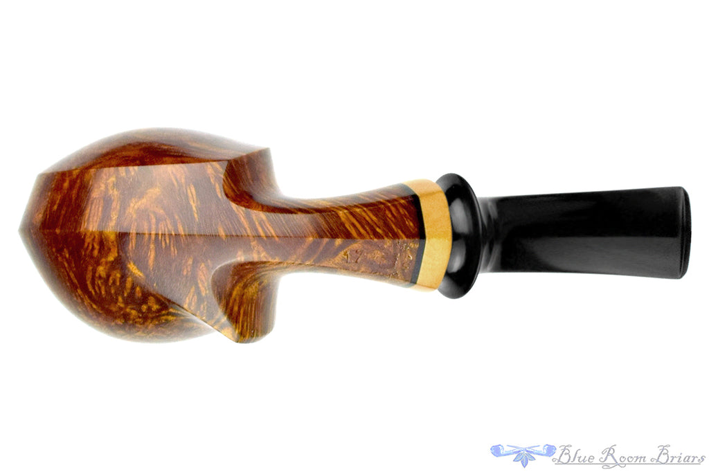 Blue Room Briars is proud to present this Sam Cui Bent High-Contrast Paneled Blowfish with Boxwood Estate Pipe