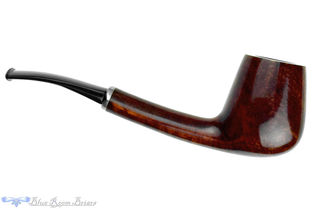 Blue Room Briars is proud to present this Erik Nørding Handmade Bent Brandy with Oval Shank and Nickel Estate Pipe