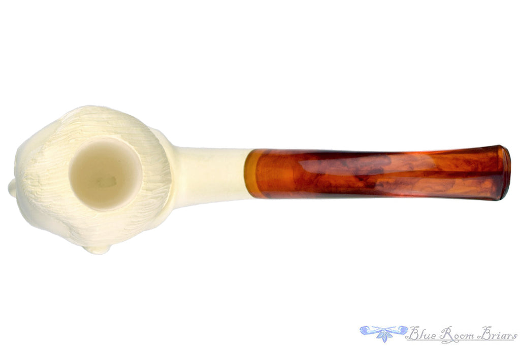 Ismail 1/2 Bent Meerschaum Lyndon B. Johnson Figural UNSMOKED Estate Pipe