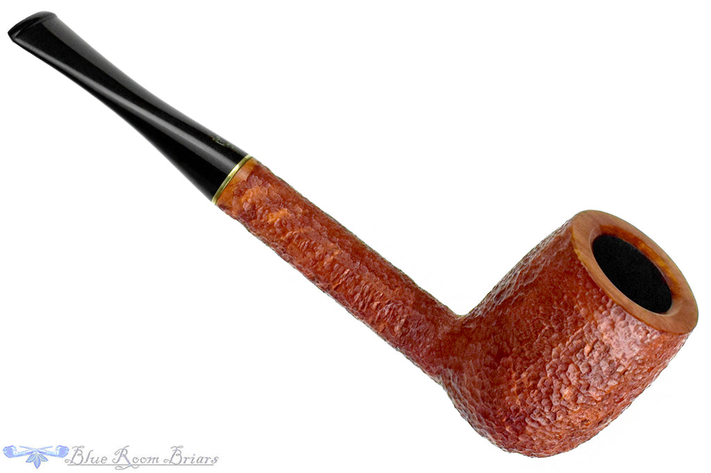 Blue Room Briars is proud to present this Savinelli RM 1995 Rusticated Billiard Sitter UNSMOKED with Brass Estate Pipe