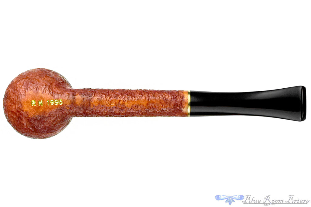 Blue Room Briars is proud to present this Savinelli RM 1995 Rusticated Billiard Sitter UNSMOKED with Brass Estate Pipe