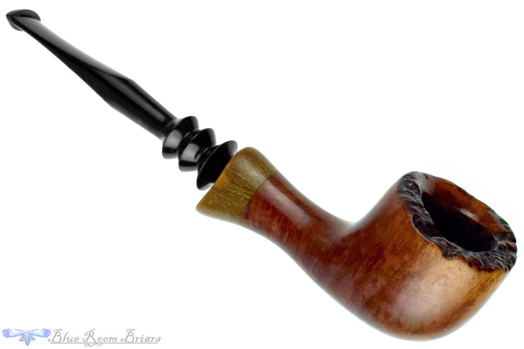 Blue Room Briar is proud to present this Preben Holm Hand Cut 2 Straight Freehand with Plateau Estate Pipe with BRB Replacement Stem
