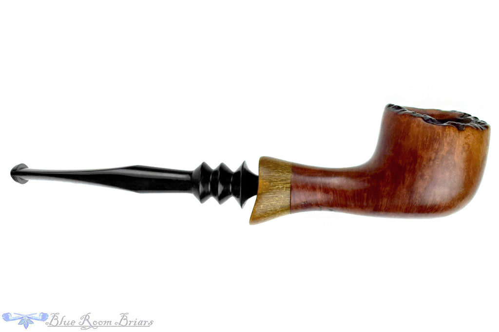 Blue Room Briar is proud to present this Preben Holm Hand Cut 2 Straight Freehand with Plateau Estate Pipe with BRB Replacement Stem