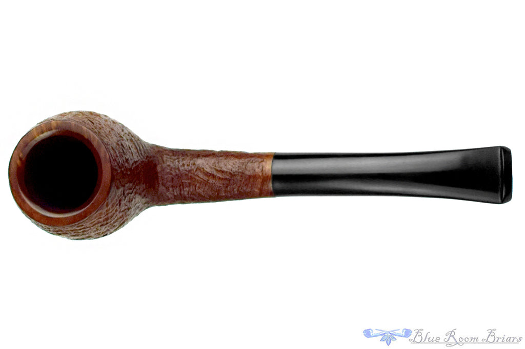 Blue Room Briar is proud to present this Bari Squash 7805 Bent Sandblast Oval Shank Billiard Estate Pipe