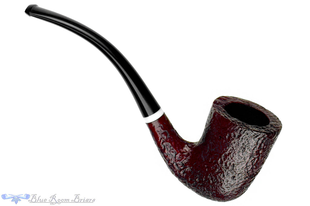 Blue Room Briars is proud to present this Brebbia Junior Bent Sandblast Dublin with Acrylic UNSMOKED Estate Pipe