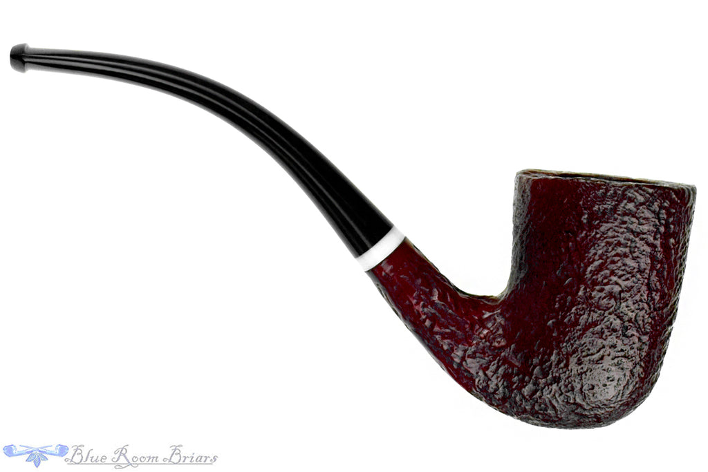Blue Room Briars is proud to present this Brebbia Junior Bent Sandblast Dublin with Acrylic UNSMOKED Estate Pipe