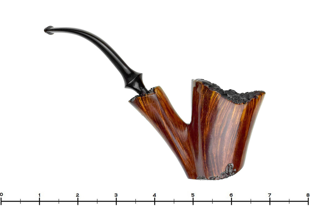 Blue Room Briars is proud to present this Nørding De Luxe Bent Freehand Sitter with Plateaux Estate Pipe with BRB Replacement Stem