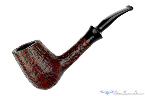 Norm Thompson Bent Spot Carved Apple UNSMOKED Estate Pipe