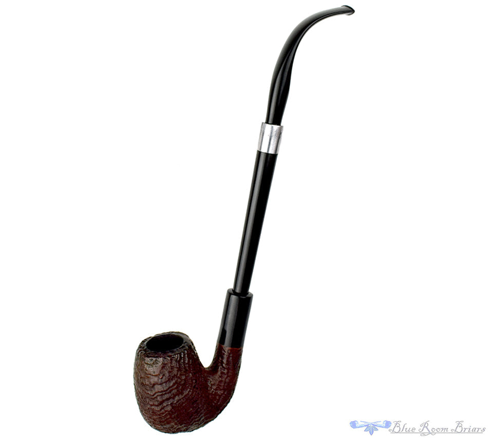 Partner de Luxe Bent Sandblast Billiard with Ebonite and Shank Extension Estate Pipe