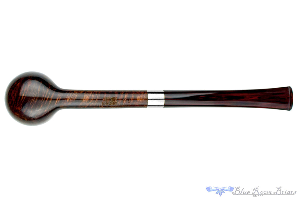 Blue Room Briars is proud to present this Bruno Nuttens Heritage Pipe Bing Billiard with Nickel and Brindle