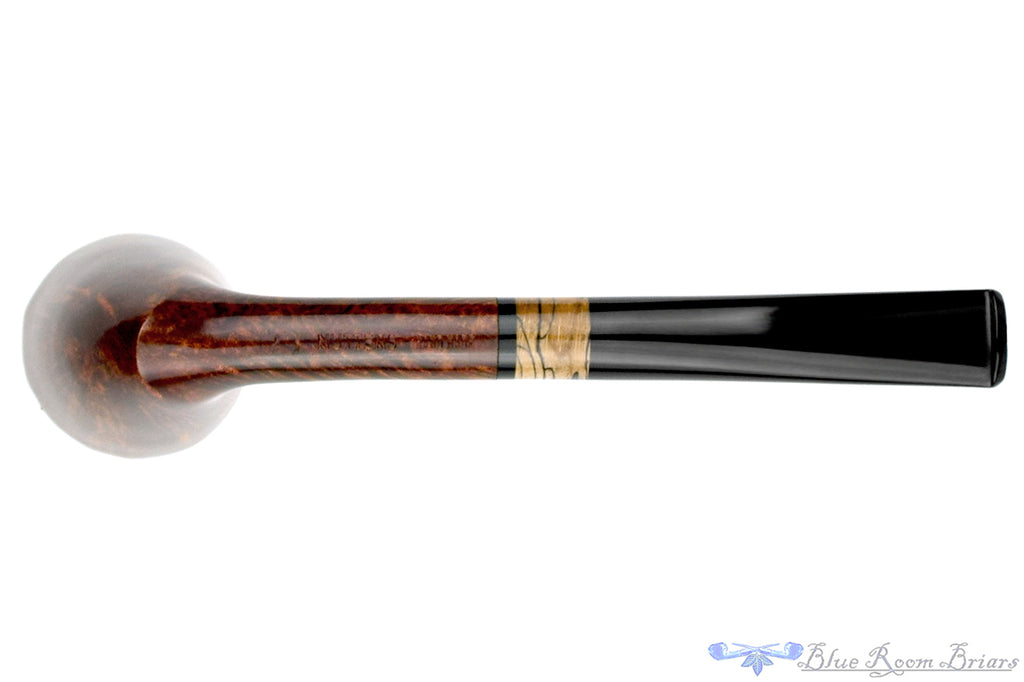 Blue Room Briars is proud to present this Bruno Nuttens Handmade Pipe Tomahawk with Raw Plateau and Spalted Tamarind