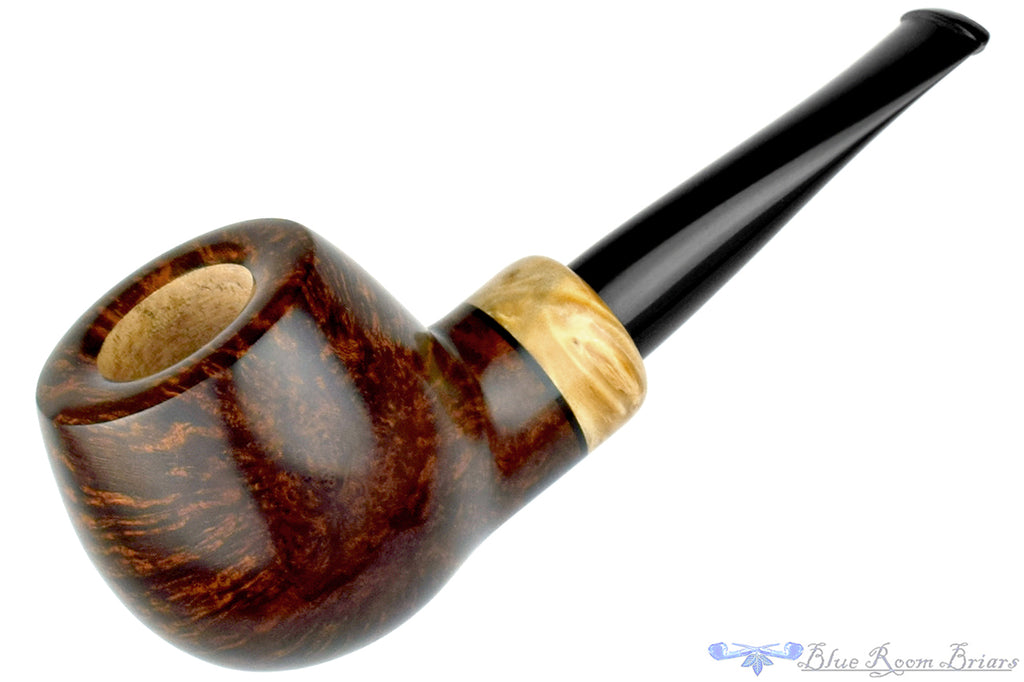 Blue Room Briars is proud to present this Vollmer & Nilsson Pipe Stout Apple with Burl Wood