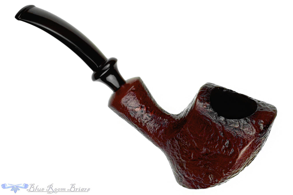 Blue Room Briars is proud to present this Bijou (Stanwell) Bent Sandblast Elephant's Foot with Military Mount Estate Pipe