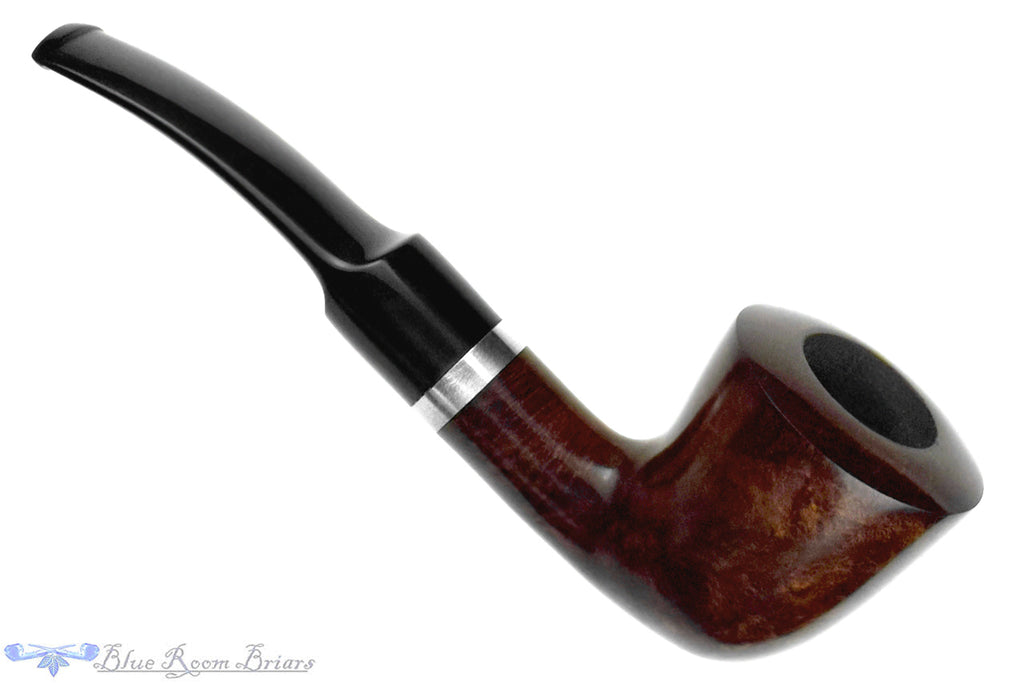 Blue Room Briars is proud to present this Rhodes 2830 Bent Dublin with Nickel UNSMOKED Estate Pipe