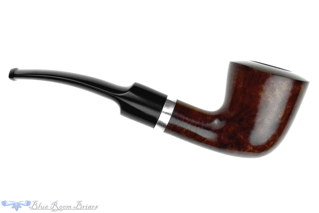 Blue Room Briars is proud to present this Rhodes 2830 Bent Dublin with Nickel UNSMOKED Estate Pipe