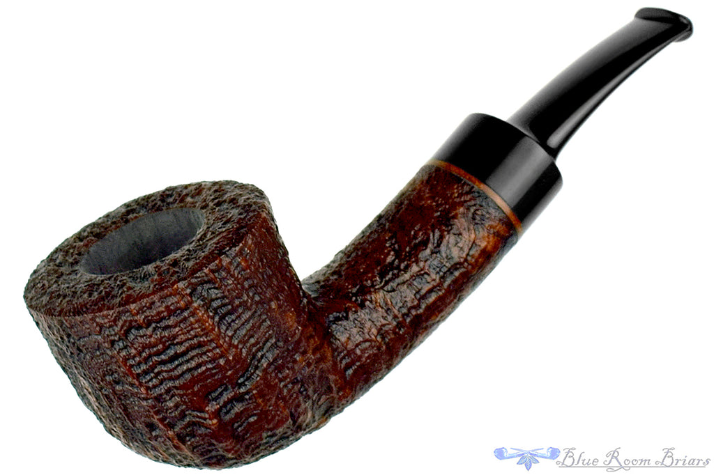 Blue Room Briars is proud to present this Bill Shalosky Pipe 658 Bent Sandblast Pot