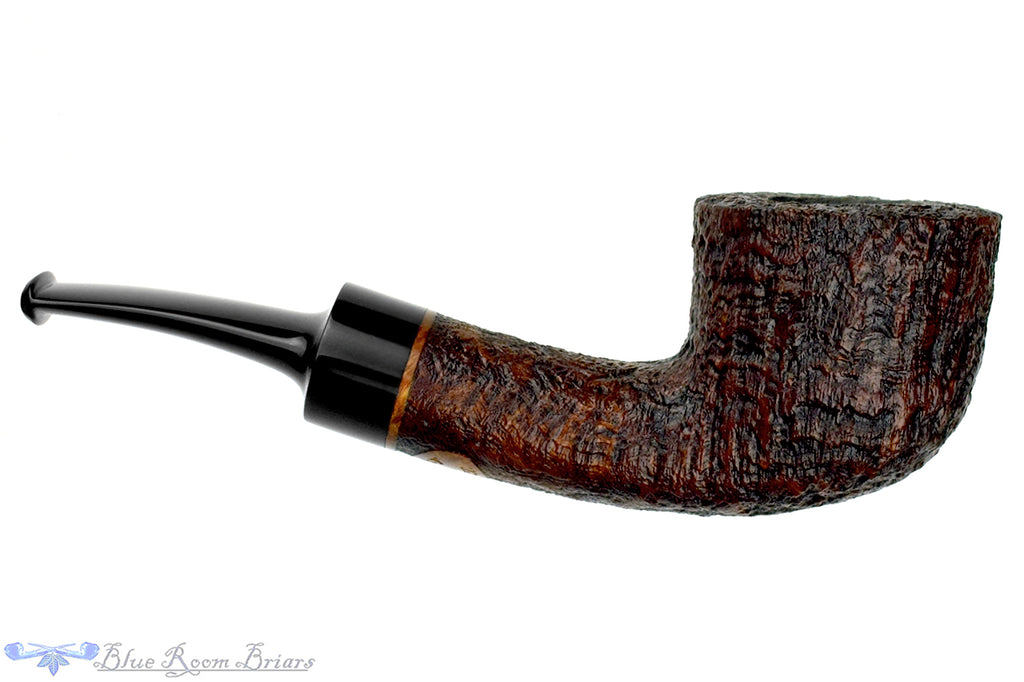 Blue Room Briars is proud to present this Bill Shalosky Pipe 658 Bent Sandblast Pot