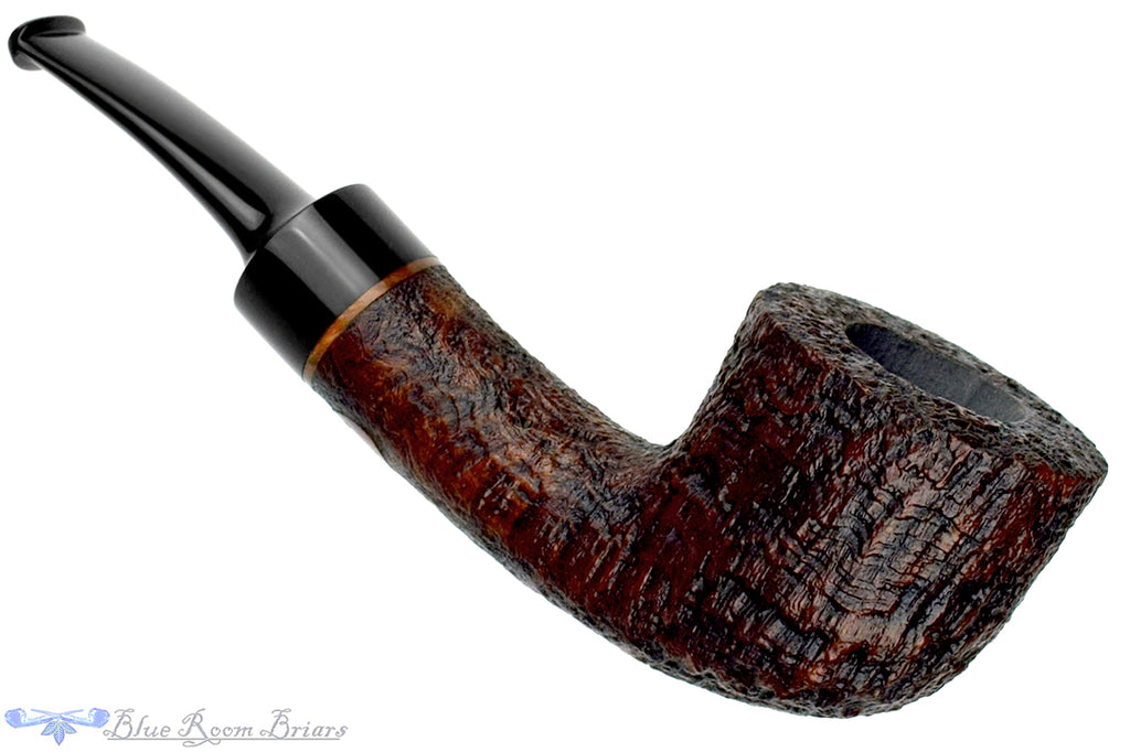 Blue Room Briars is proud to present this Bill Shalosky Pipe 658 Bent Sandblast Pot