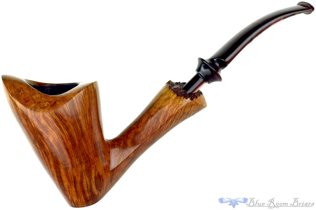 Ben Wade Straight Grain Natural Handmade Bent Freehand with Plateau Estate Pipe