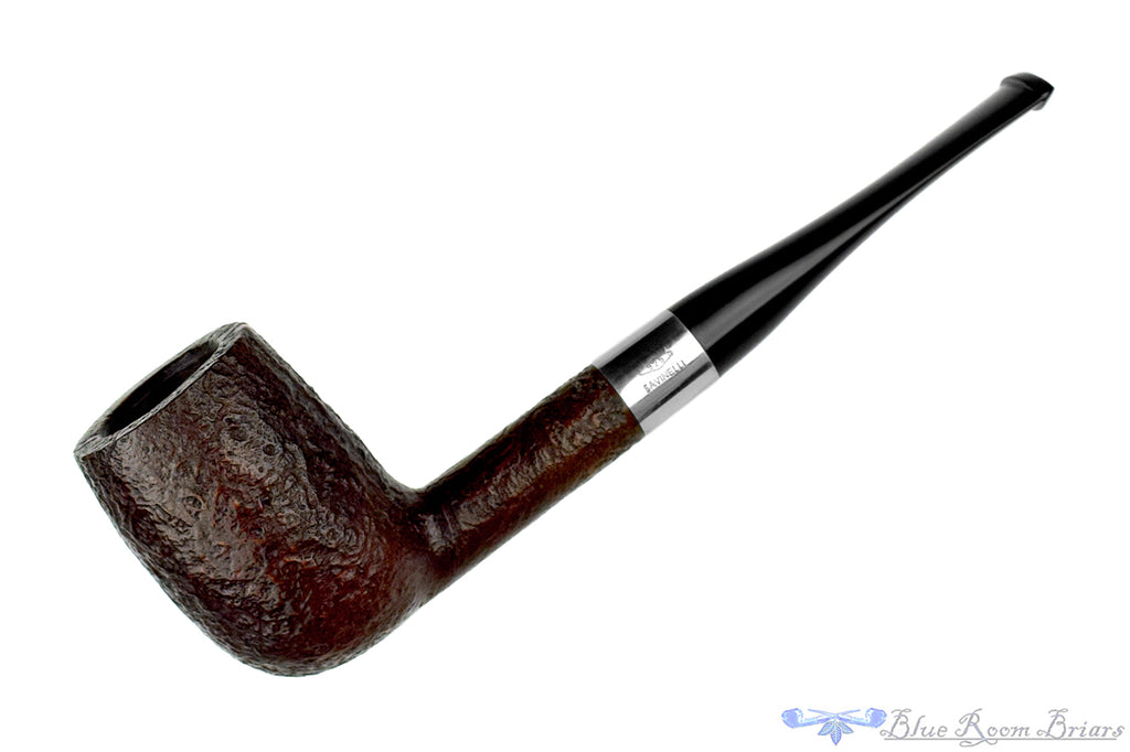 Savinelli Silver 702 Sandblast Billiard Sitter Estate Pipe