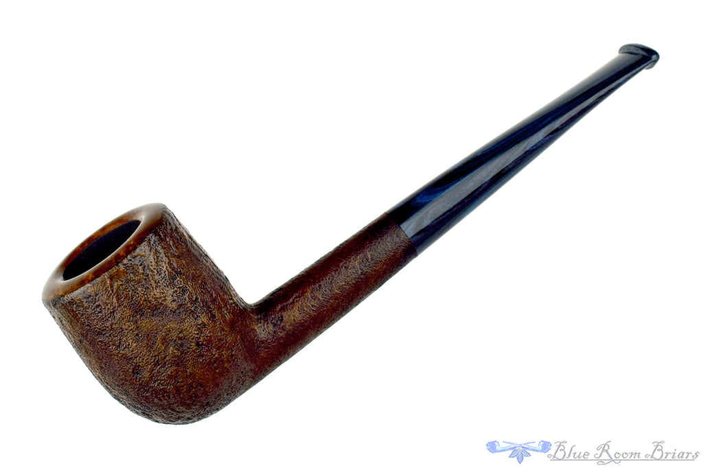 H Pipes by Aiden Hesslewood Sandblast Billiard with Denim Blue Brindle