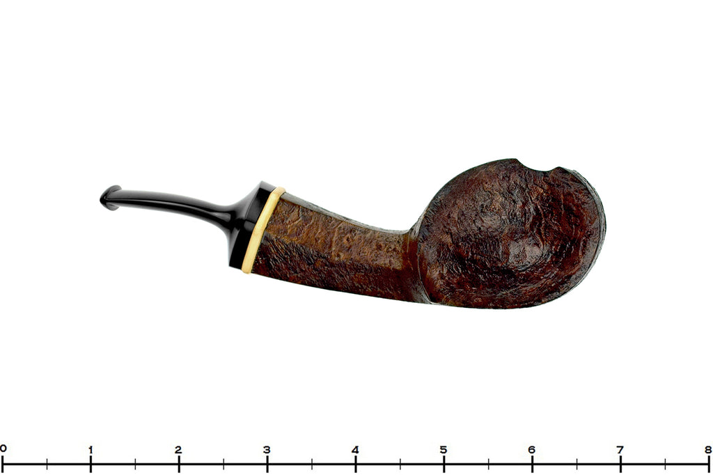 Blue Room Briars is proud to present this H Pipes by Aiden Hesslewood Freehand Bent Sandblast Blowfish with Boxwood
