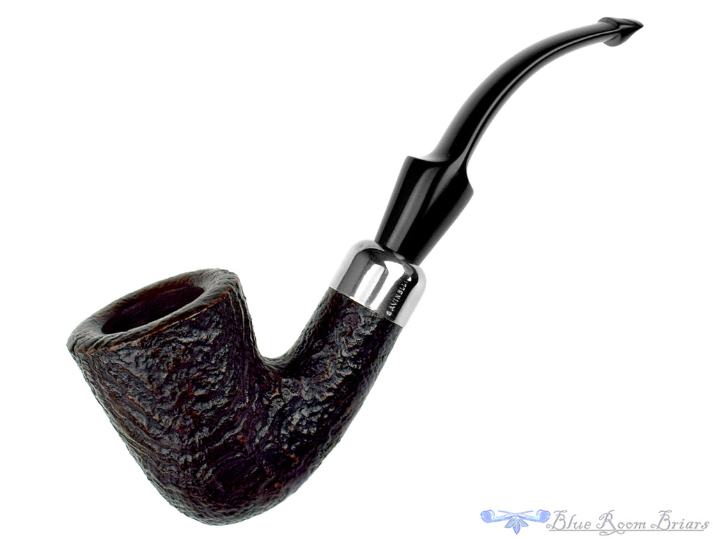 Savinelli Dry System 1611 Bent Sandblast Dublin (6mm Filter) with Nickel Estate Pipe