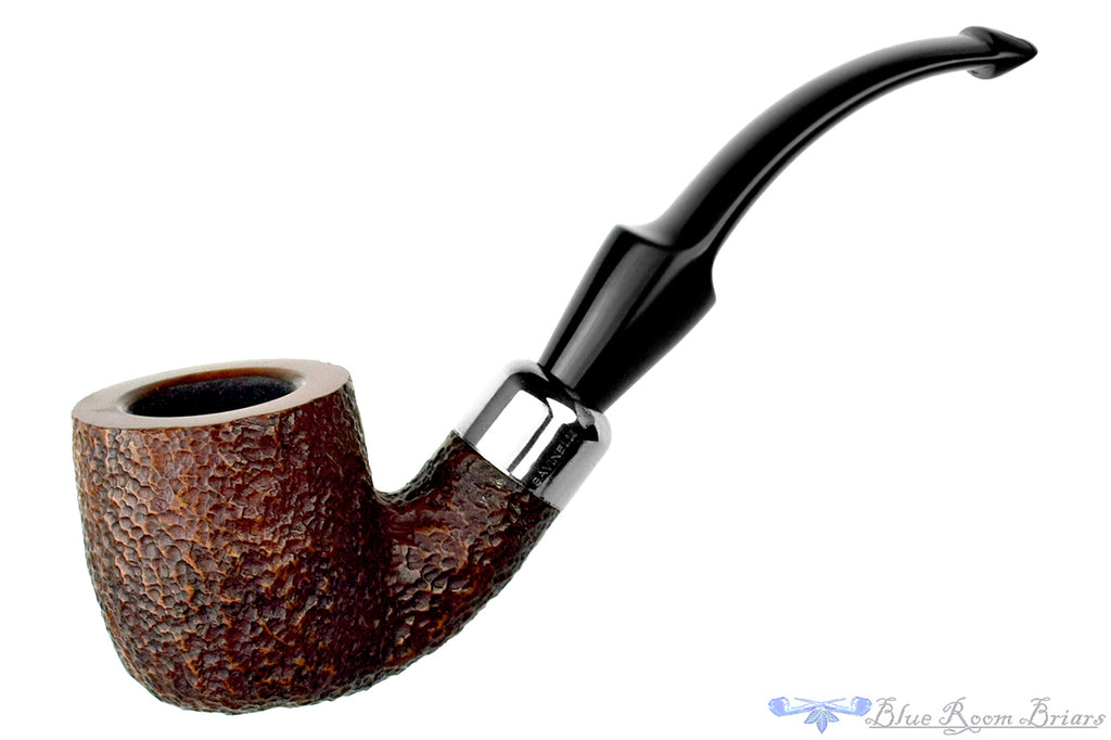 Savinelli Dry System 2622 Bent Rusticated Pot (6mm Filter) with Nickel Estate Pipe
