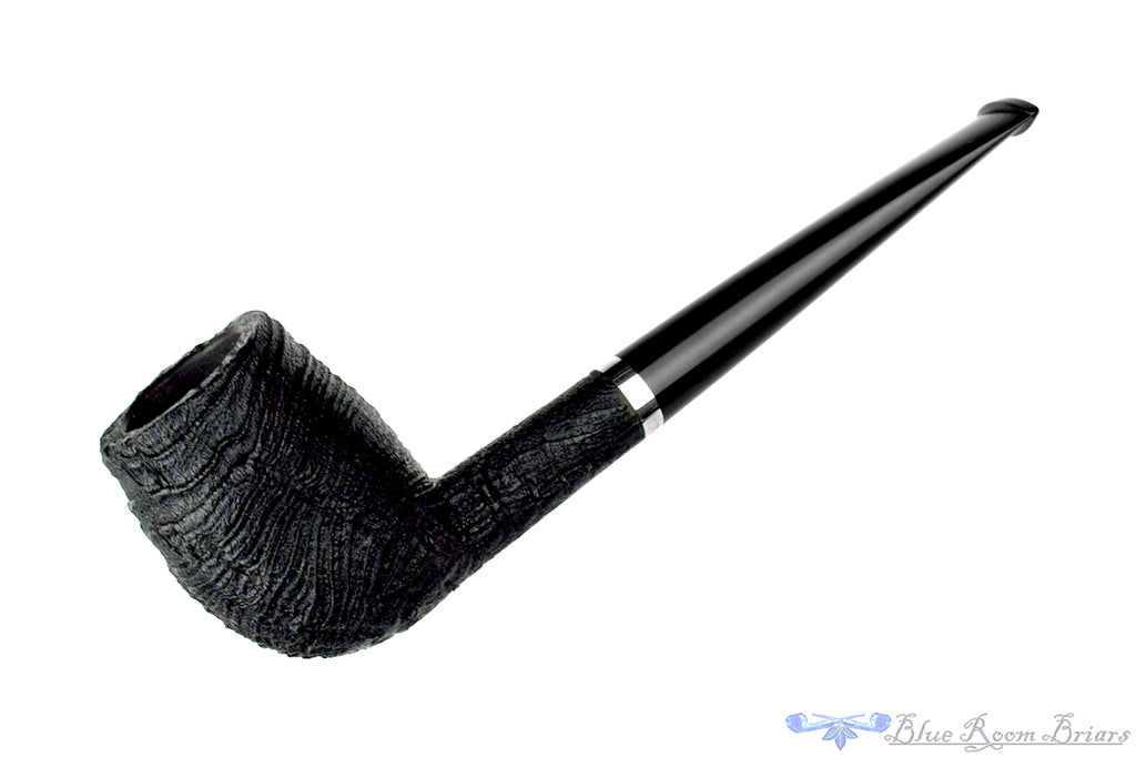 Yorgos Mitakidis Pipe 6323 Sandblast Strawberry Wood Billiard with Silver