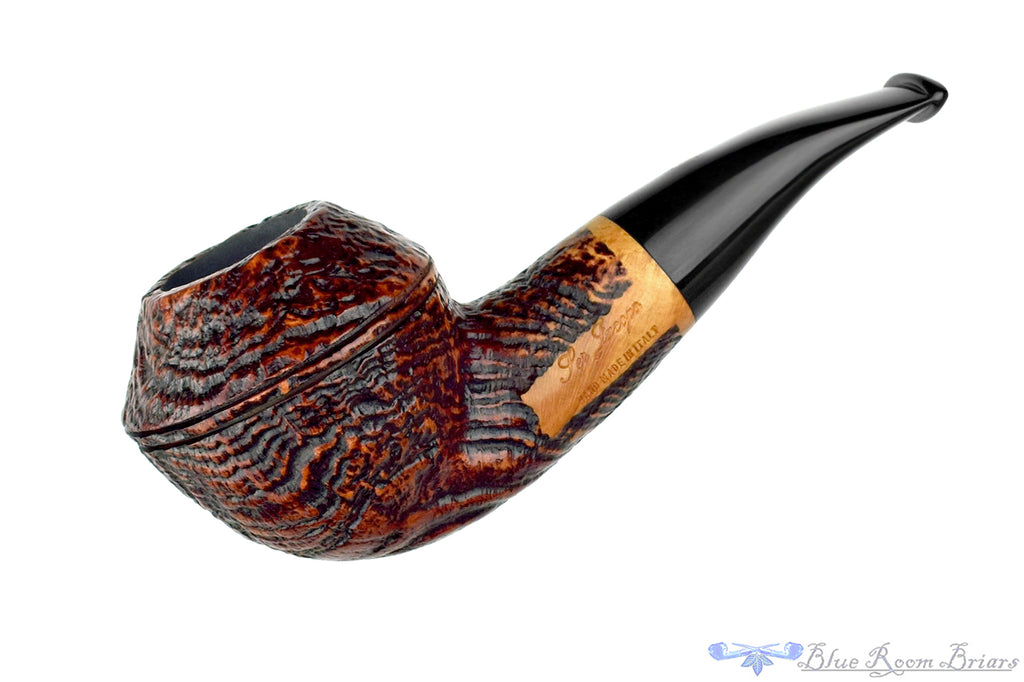 Ser Jacopo Bent Sandblast Stout Rhodesian UNSMOKED Estate Pipe