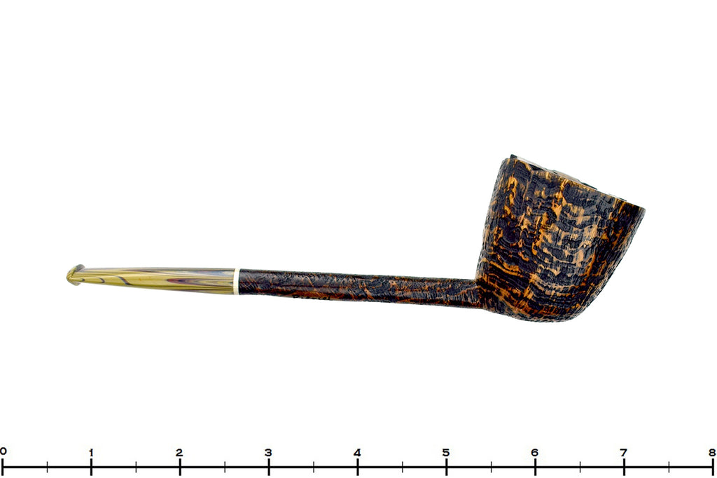 Blue Room Briars is proud to present this Scottie Piersel Pipe "Scottie" Sandblast Dublin with Brindle and Plateau