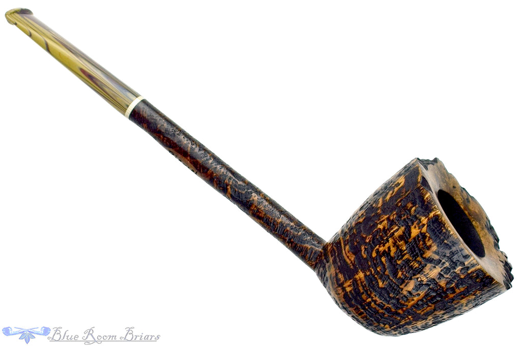 Blue Room Briars is proud to present this Scottie Piersel Pipe "Scottie" Sandblast Dublin with Brindle and Plateau