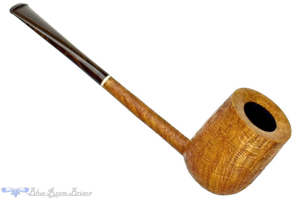 Blue Room Briars is proud to present this Scottie Piersel Pipe "Scottie" Tan Blast Billiard with Brindle and Ivorite