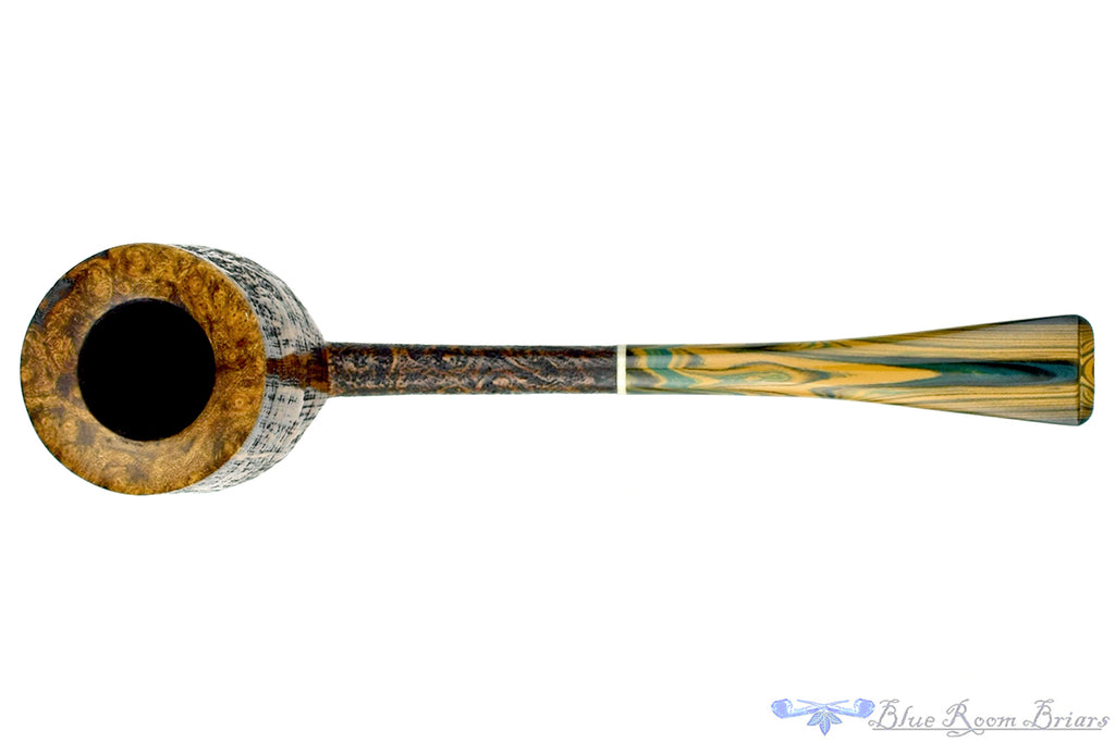 Blue Room Briars is proud to present this Scottie Piersel Pipe "Scottie" Sandblast Tall Pot with Brindle