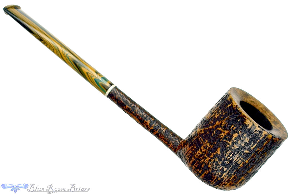 Blue Room Briars is proud to present this Scottie Piersel Pipe "Scottie" Sandblast Tall Pot with Brindle