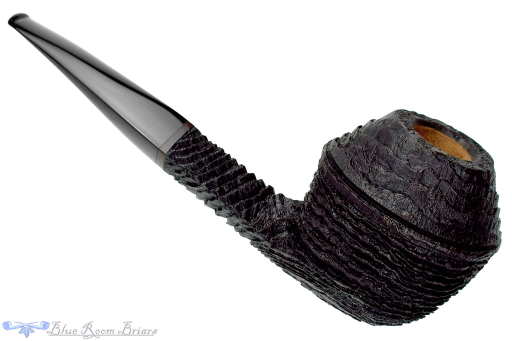 Blue Room Briars is proud to present this Chris Morgan Pipe (Titan Grade) Bent Sandblast Magnum Bulldog