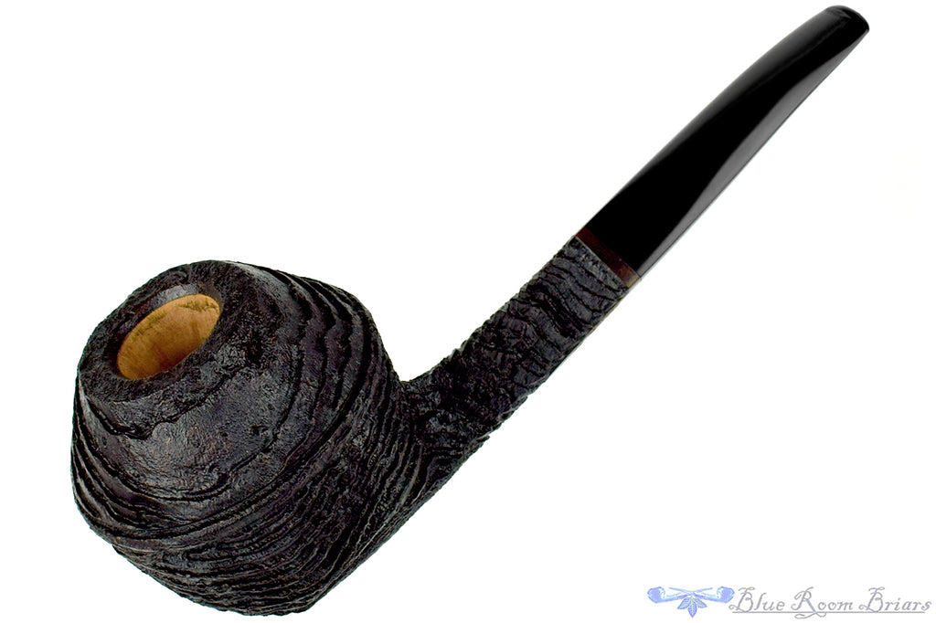 Blue Room Briars is proud to present this Chris Morgan Pipe (Titan Grade) Bent Sandblast Magnum Bulldog