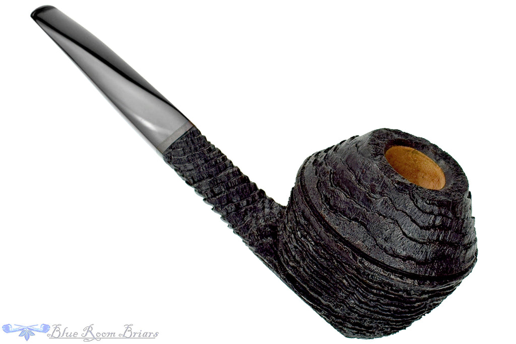 Blue Room Briars is proud to present this Chris Morgan Pipe (Titan Grade) Bent Sandblast Magnum Bulldog