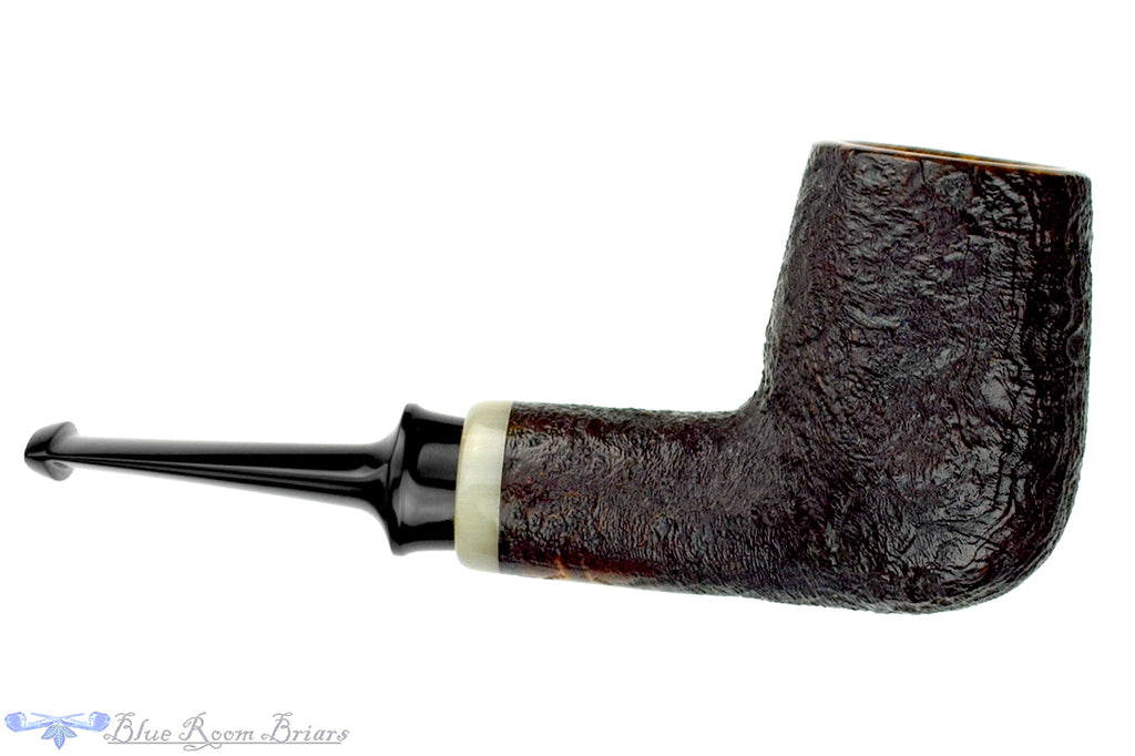 Blue Room Briars is proud to present this Jared Coles Pipe Sandblast Billiard with Horn