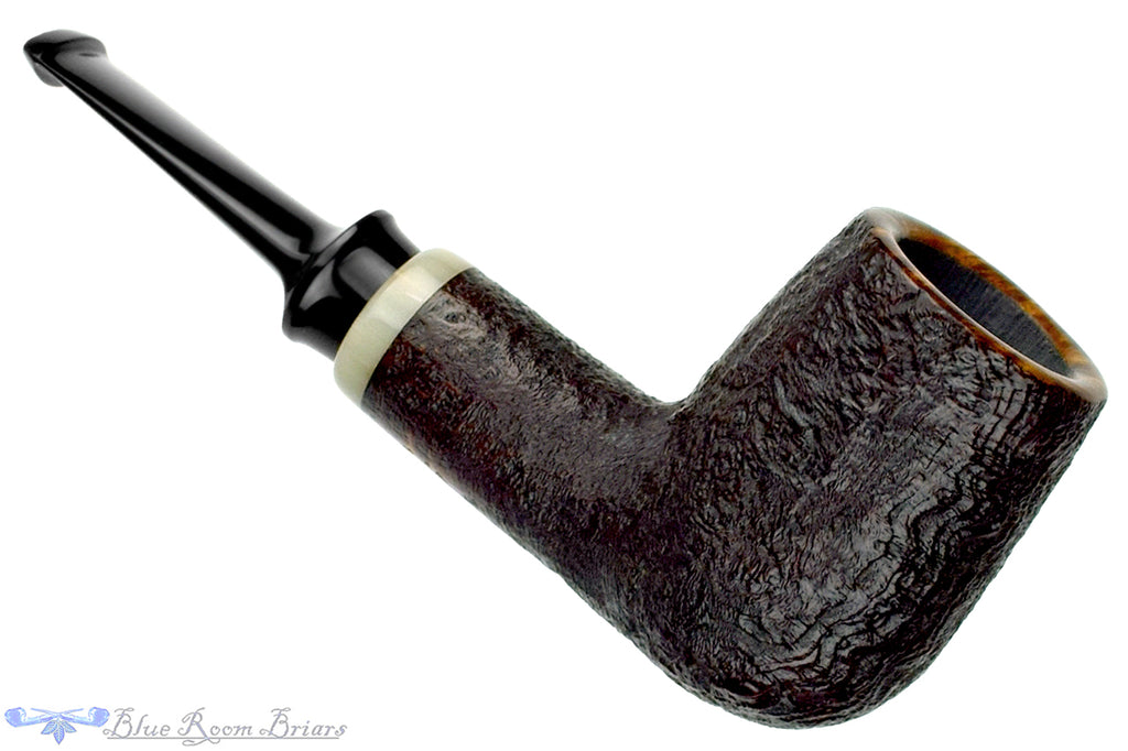 Blue Room Briars is proud to present this Jared Coles Pipe Sandblast Billiard with Horn