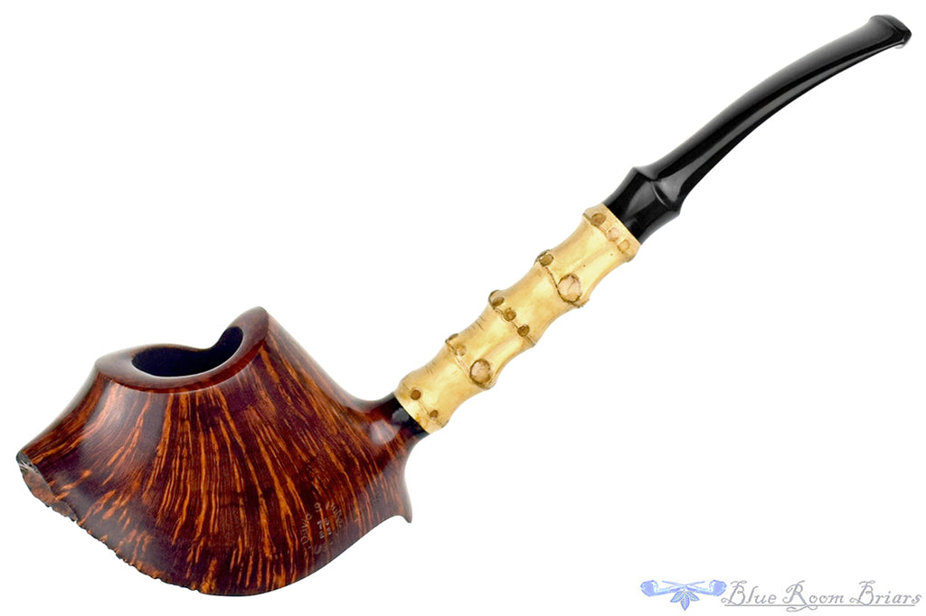 David Huber and Jesse Jones Collaboration Pipe Bent High-Contrast Freehand Sitter with Plateau and Bamboo