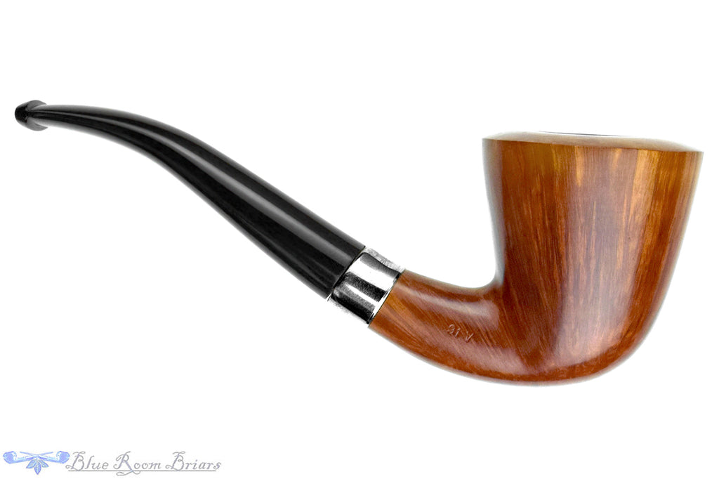 Blue Room Briars is proud to present this Elliott Nachwalter Handmade 91V Bent Dublin with Nickel Estate Pipe