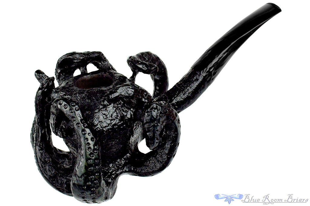 Blue Room Briars is proud to present this Chris Morgan Pipe Bent Curved Octopus Sitter