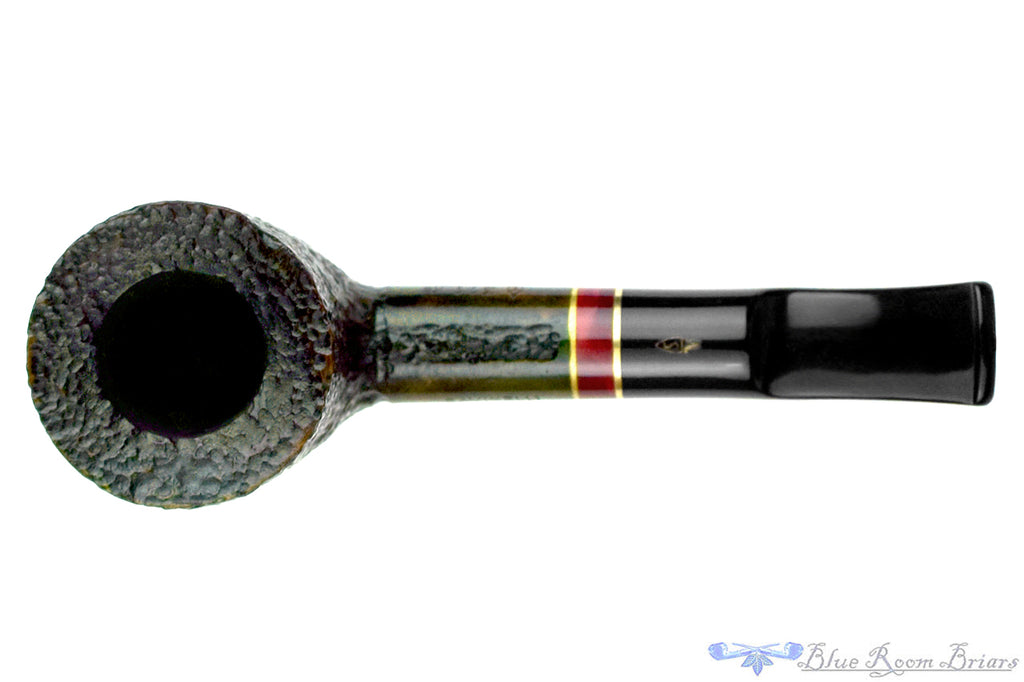 Blue Room Briars is proud to present this Savinelli Saint Nicholas (2016 Make) 311 KS Bent Rusticated Poker (6mm Filter) with Acrylic and Brass Estate Pipe