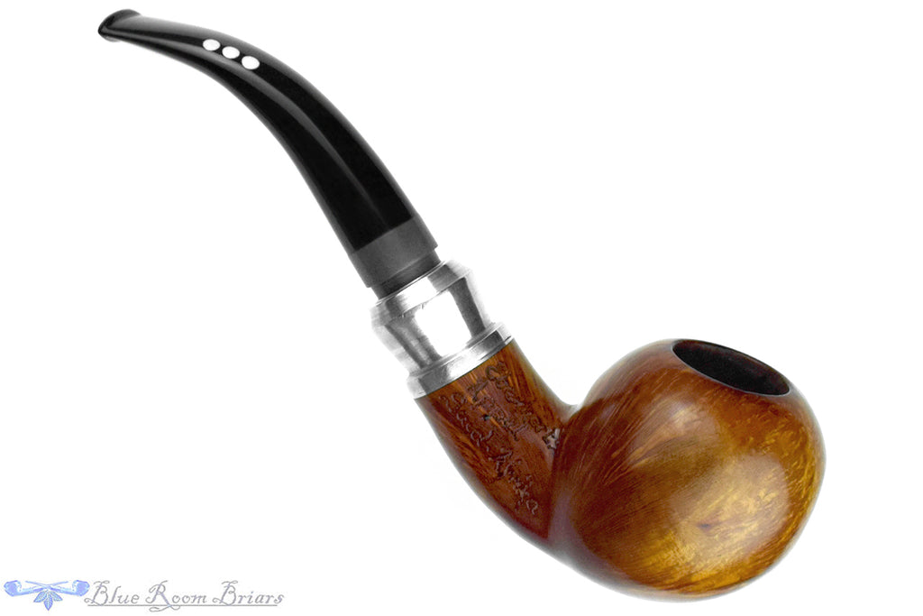 Blue Room Briars is proud to present this Leo Ebenhart Appel Bent Apple (9mm Filter) with Aluminum Estate Pipe