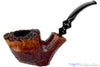 Blue Room Briars is proud to present this Ben Wade Danish Pride Partial Blast Bent Freehand Sitter with Plataeux Estate Pipe